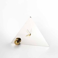 Horloge de bureau triangle moderne pendule silencieuse main design scandinave maison bureau noël