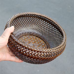 <b>Bamboo</b> Woven Storage <b>Basket</b> Round Handmade For Kitchen Food Use - Product Image 1