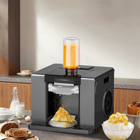Machine à Glace Pilée Électrique Automatique, Broyeur à Glace Flocon de Neige, Appareil Maison DIY pour Glaçons Pilés et Granités