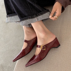 Women's Summer Outdoor Sandals Sheepskin <b>Lined</b> Toe Caps 5.5 cm Heel Lift 2026 New Style Luxury Designer Sandals - Product Image 2