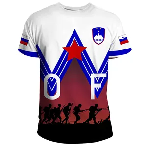 Camiseta de Eslovênia para homens, camiseta de alta qualidade para o dia da insurreição contra a ocupação, camiseta de poliéster grande, fabricação em eslovênio