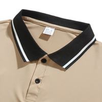 Polo homme uni de haute qualité, col classique, manches courtes, tissu respirant, pour affaires, décontracté et usage quotidien – Vente en gros