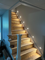 Lampe LED basse tension 12-24v en aluminium certifiée ETL Lampe murale à pied pour marches d'escalier d'intérieur Lampe étanche à LED pour marches de maison