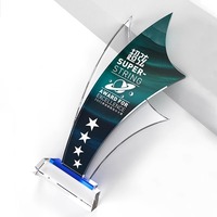 Coupes de trophées en cristal personnalisées, récompenses en verre pour la reconnaissance des employés d'entreprise, champions sportifs, anniversaire de partenariat