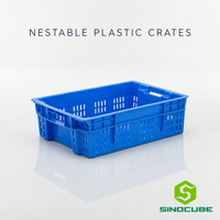 Caisse en plastique de qualité alimentaire Sinocube, empilable et personnalisable, pour le transport de légumes et de fruits, idéale pour les fermes et les supermarchés