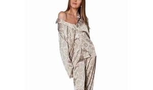 Costom Modal Pijamas de manga corta de bambú Loungewear Mujeres Set Womens Sleepwear - Product Image 3