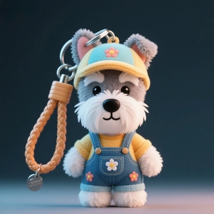 Tùy Chỉnh Sang Trọng Vải Con Chó Trang Trí Hợp Thời Trang Động Vật Bức Tượng Nhỏ Cho Mặc Quần Áo Di Động Mặt Dây Chuyền Văn Hóa Và Sáng Tạo Phim Hoạt Hình Sang Trọng Món Quà - Product Image 3