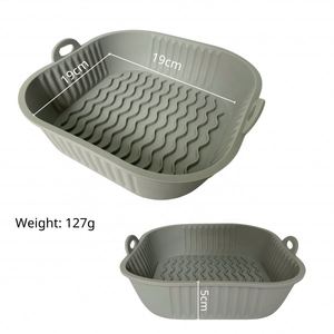 Plaque de cuisson carrée 3D pour friteuse à air, réutilisable, sans BPA, de qualité alimentaire, compatible four, disponible en petites et grandes tailles - Product Image 2