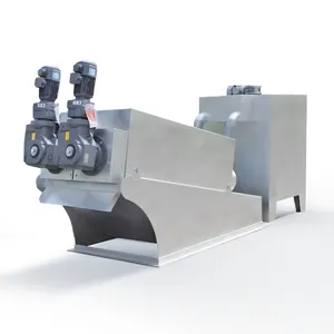 food processing centrifuge screw press sludge dewatering equipment machine system For Wwtp
