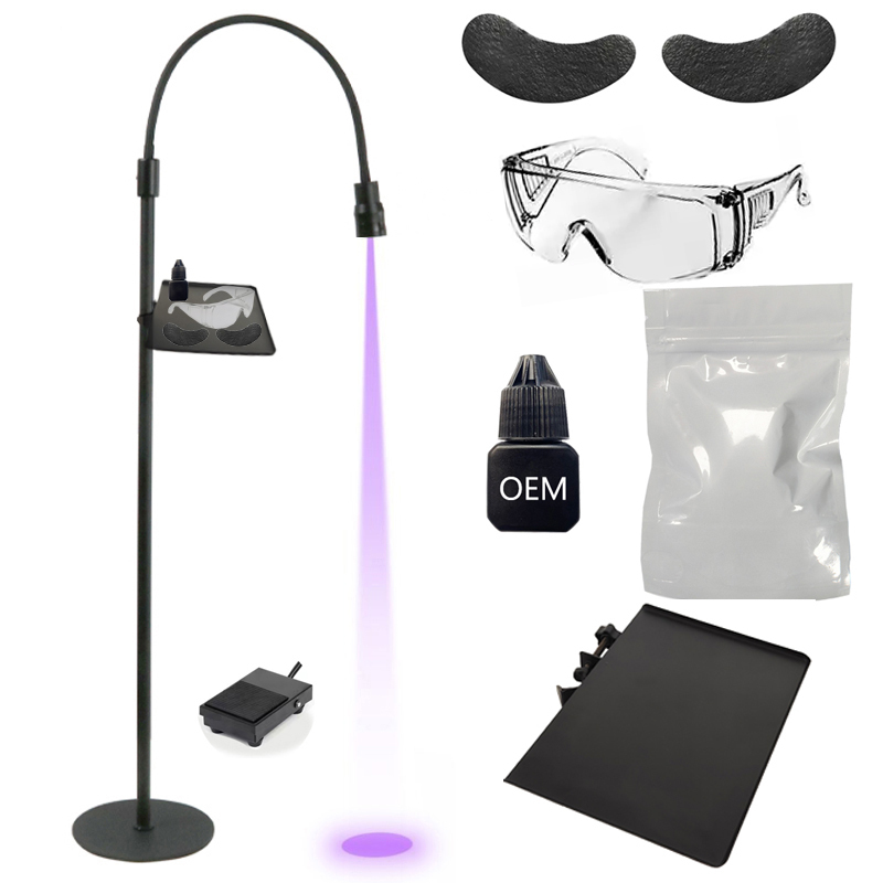 5W 10W UV Eyelash Extension Light System With Tray UV Led Lamp for Lash Extensions and Glue Uv Lash Lamp Kits