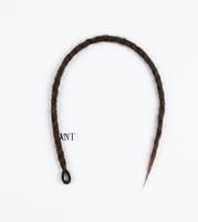 Extensions de cheveux fines à tresses simples, queue de cheval synthétique brune pour femmes africaines, accessoires de tresses dreadlocks
