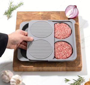 Molde de Silicona Antiadherente 4 en 1 Personalizado, Libre de BPA, para Hamburguesas, con Prensa para Carne y Almacenamiento - Product Image 1