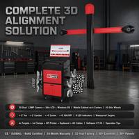 Alineador de Ruedas 3D GATmatic GA-300 con Doble Cámara, Gabinete Móvil, Pantalla LCD de 24 Pulgadas, 1.3MP, 8 LED, Resistente al Agua, para Ruedas de 10-24 Pulgadas, Certificado CE