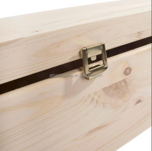 Caja de Madera Grande para Almacenamiento, sin Pintar, de Pino, para Manualidades en el Hogar, Cesta Organizadora de Gran Capacidad - Product Image 4