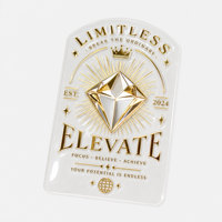Étiquettes personnalisées en cristal, autocollants de transfert UV à chaud, autocollants métalliques imperméables, étiquettes de marque imprimées