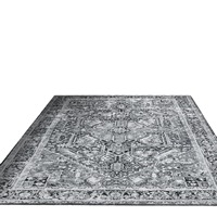 Tapis de sol fin en velours polyester style bohème, à poils ras, pour salon, avec envers en plastique, résistant à l'usure, facile à réparer, grand format