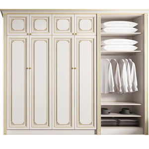 Mueble de Dormitorio Personalizable de Estilo Francés con Capacidad Ajustable, Gabinete de Pared Plano de MDF Resistente para Dormitorio de Hotel, Villa o Sala de Estar - Product Image 2