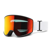 Gafas de Esquí Cilíndricas Antivaho al por Mayor, Personalizables, con Banda Elástica Ajustable, Gafas Deportivas OTG de Fábrica