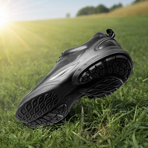 Chaussures d'entraînement en cuir noir pour hommes avec boucle pivotante, respirantes, résistantes à l'usure, antidérapantes, pour le fitness et le cross-training - Product Image 3