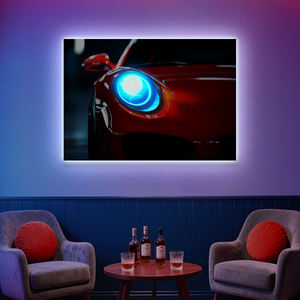 אמנות קיר יוקרתית בהדפסה דיגיטלית אקרילית, ציור נוף שקט עם תאורת לד, אמנות מדיה מעורבת לקישוט הבית בהתאמה אישית - Product Image 3