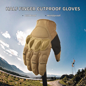 Guantes Tácticos Resistentes de Medio Dedo para Ciclismo, Caza y Motociclismo, a Prueba de Cortes, de Poliéster, Resistentes al Viento, con Nudillos Reforzados - Product Image 2