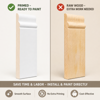 Moulure de cadre de porte en MDF pré-primée pour décoration intérieure – Vente en gros