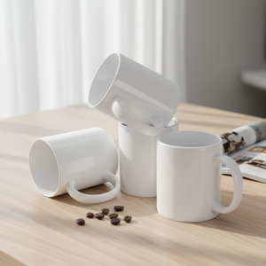 Taza de Cerámica Pintada a Mano, 11oz 300ml, Blanca para Sublimación, Botellas y Tazas para <span class=keywords><strong>Sublimar</strong></span>, Superventas - Product Image 1