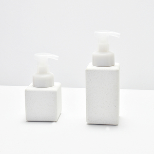Fournitures d'hôtel 400ml 250ml shampoing lavage du visage mousse pompe bouteille compostable bouteille de <span class=keywords><strong>paille</strong></span> de blé - Product Image 5