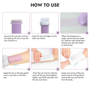 ม้วนบนขี้ผึ้งชุดกำจัดขนที่มีประสิทธิภาพ65กรัม * 4ม้วนบนขี้ผึ้งชุดแว๊กซ์สำหรับกำจัดขนมือและเท้าฉลากส่วนตัว - Product Image 6