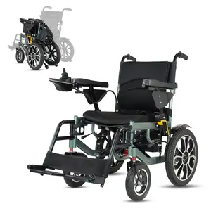 Portable Long Range Motorized Wheelchair For Seniors Foldable Electric Wheelchairs New Heavy Duty All Terrain Wheelchairs