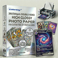 Papier cartonné noir de haute qualité 300 g/m² pour cartes proxy personnalisées, cartes à collectionner TCG, impression recto-verso