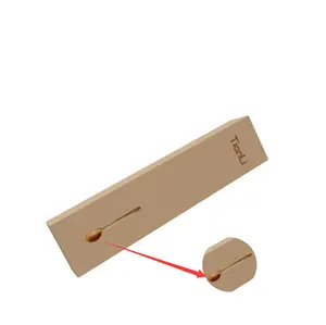 Caja de embalaje de papel de cuchara individual pequeña, caja de embalaje de vajilla rectangular para el hogar, caja de papel de cuchara de madera de Metal al por mayor