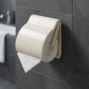Portarrollos de Papel Higiénico Moderno de Plástico para Baño, Color Marfil Claro, Marca VILLA ULTIMA - Product Image 2
