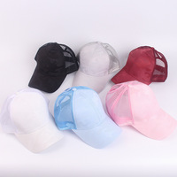 Gorra Trucker de 5 Paneles para Mujer, Camuflaje de Puntos, Verano, Malla Transpirable, Tejido Común, Patrón de Imagen, Ajustable, Venta al por Mayor