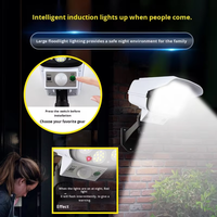 Lampes murales solaires à détection de mouvement IP65, corps en ABS, projecteur LED, éclairage solaire résidentiel avec caméra