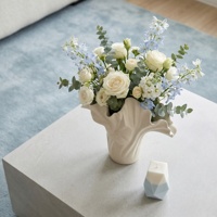 Vase en céramique abstrait style bohème Wabi-sabi, article tendance, vente directe d'usine OEM ODM, décoration de maison moderne de luxe, vase de mariage