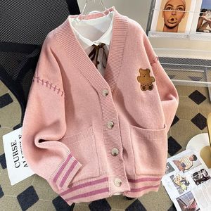 Cardigan <span class=keywords><strong>en</strong></span> tricot style coré<span class=keywords><strong>en</strong></span> vintage pour <span class=keywords><strong>femme</strong></span>, avec fermetures éclair et poches décontractées, nouvelle collection automne-hiver, vente <span class=keywords><strong>en</strong></span> gros - Product Image 4