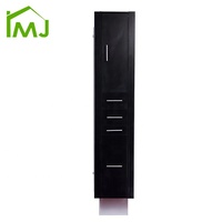 Miroir de coiffure double face sur pied avec rangement intégré et éclairage LED pour salon