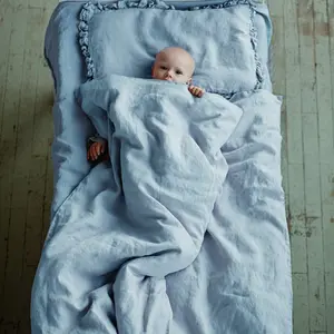 אורגני צרפתית פשתן פשתן סיבי מיטת תינוק מצויד מיטת גיליון ילדי עריסה מצעים סט