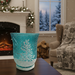 Lanternes et pots à bougies en verre WIND LIGHT SNOWY TREE - Product Image 3