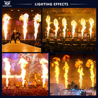 Machine à flammes DMX 380W étanche pour extérieur, à tête mobile multi-angle, pour scène, concert et spectacle