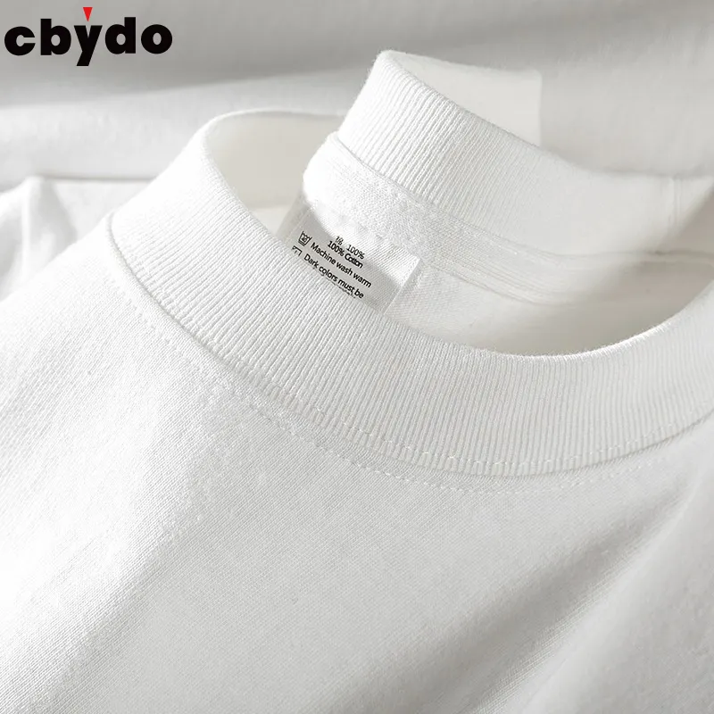 Fabbricazione di T-Shirt da uomo di alta qualità Boxy Fit stampa personalizzata 190g 100% cotone bianco Streetwear T Shirt per gli uomini