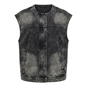 Gilet en jean personnalisé pour femme, délavage moyen, faible MOQ, vente en gros, usine pour les marques de mode américaines - Product Image 2