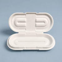 Barquette d'emballage en pulpe moulée biodégradable et écologique pour l'électronique grand public (accessoires de téléphonie mobile) en pulpe de papier de canne à sucre