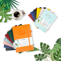Logo personnalisé motifs exquis planificateur de budget académique 2024 cuir PU couverture rigide agenda Agenda Journal Notebook