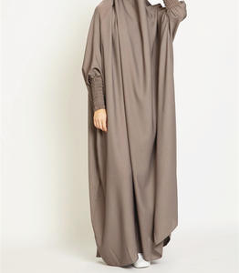2025 Nouveaux vêtements ethniques à la mode: robe abaya maxi, robe de couleur unie, personnalisation OEM de haute qualité - Product Image 5