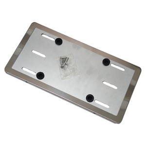 Cornice per <span class=keywords><strong>Targa</strong></span> Auto in Acciaio Inox Robusta Senza LED, Resistente alla Corrosione, Prodotta in Cina per Targhe Standard del Kirghizistan - Product Image 6