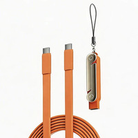 Cargador de Escritorio con Puerto USB-C de 240W, Adaptador, Cable de Datos Tipo C a Tipo C con Soporte de Viaje, Cables de Datos para Teléfono Celular