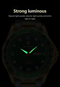 POEDAGAR 963 Marca Acero Inoxidable Deporte Relojes de Cuarzo para Hombre Reloj de Pulsera Masculino Impermeable Luminoso Fecha Semana Lujo Reloj para Hombres - Product Image 6