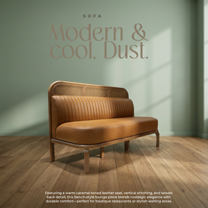 Modern Solid Wood Office <b>Sofa</b> Booth PU Leather Upholstered Lounge <b>Bench</b> Custom Commercial Seating Set for Hotel Dining - Product Image 3